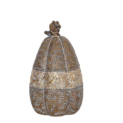 CALABAZA DECORATIVA RESINA 15X14X24CM HM191218