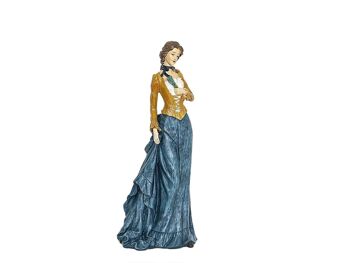 FIGURINE DAME ÉLÉGANTE EN RÉSINE 16X13X39CM HM192205 2