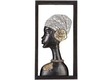 BUSTE FEMME EN RÉSINE DANS CADRE DM 20X6X38CM HM192233 2