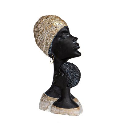 RESIN BUST WOMAN WITH SON 18X7X33CM HM192236