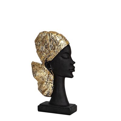 BUSTO RESINA MUJER TURBANTE DORADO HM192238