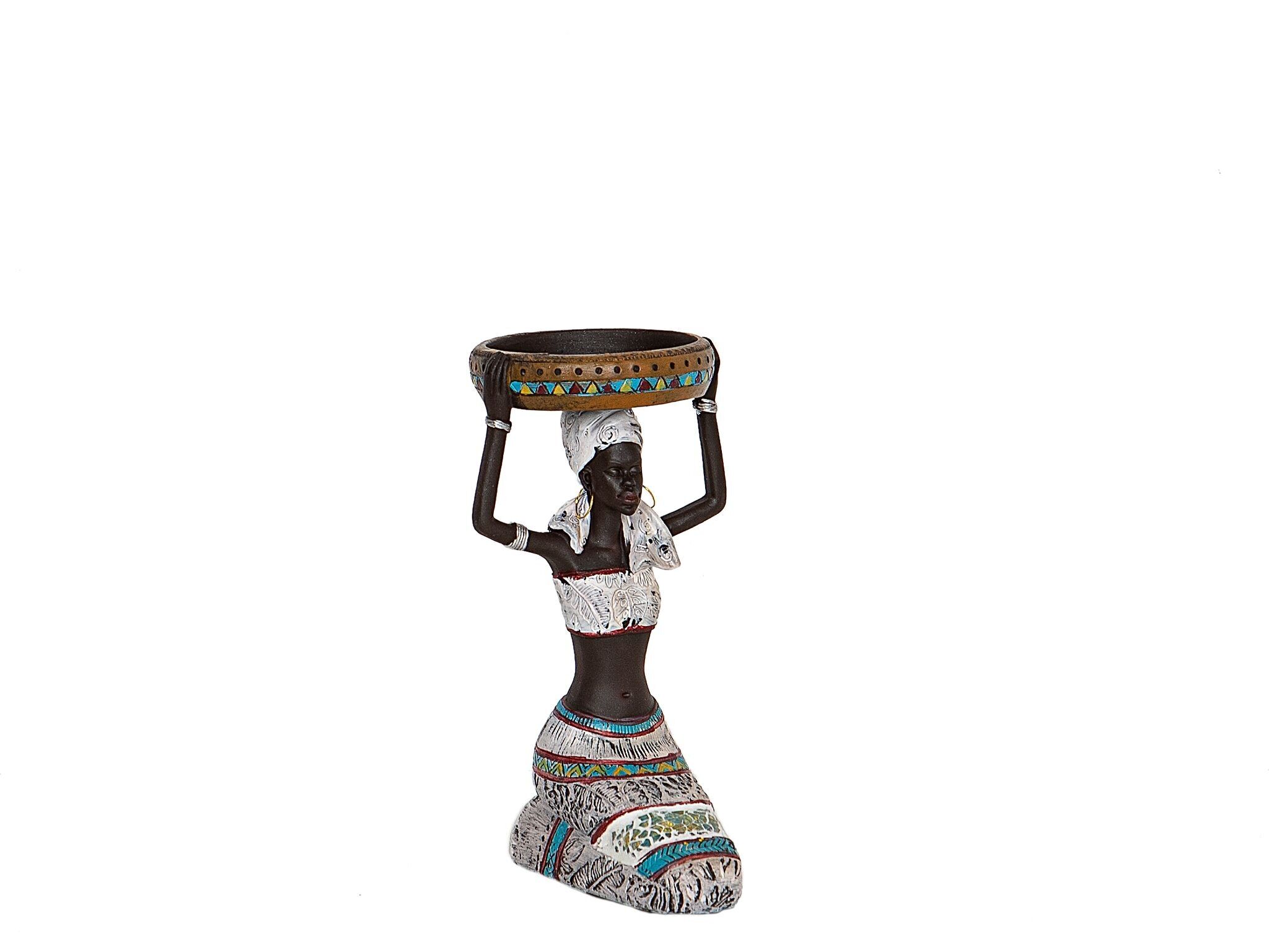 FIGURA RESINA AFRICANA DE RODILLAS HM192245