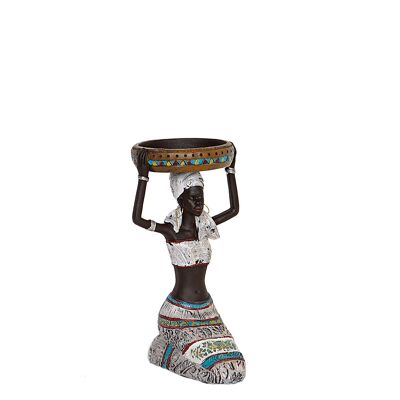AFRICAN RESIN FIGURE WITH KNEES 13X11X20CM HM192245