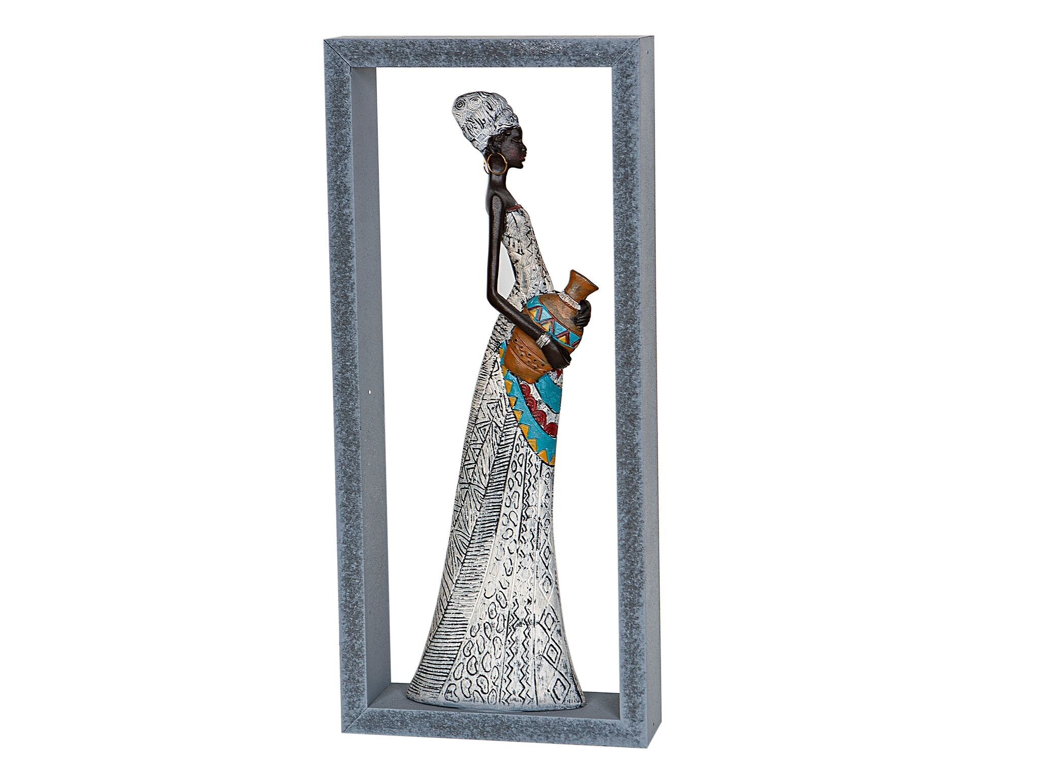 FIGURA RESINA MUJER EN MARCO DM HM192250