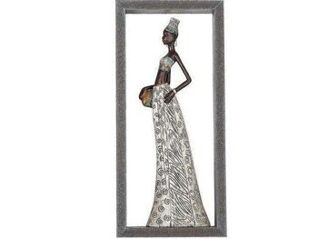 FIGURINE RÉSINE FEMME DANS CADRE DM 17X6X32CM HM192251 2