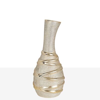 TILTED CERAMIC CHAMPANGE VASE HM221004