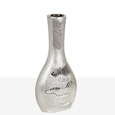 VASE CÉRAMIQUE ARGENT HM221009