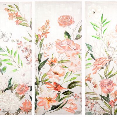 LEINWAND TRIPTYCHON BLUMEN 165X3X155CM HM401045