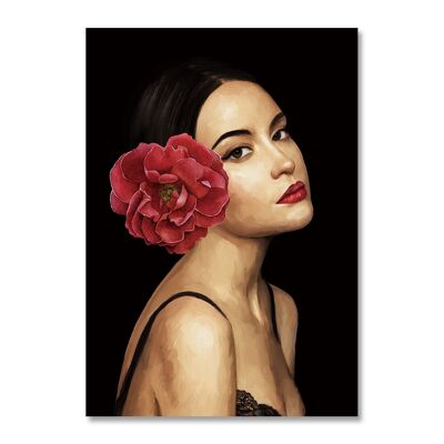 SEVILLANA CANVAS PAINTING WITH FLOWER HM401077