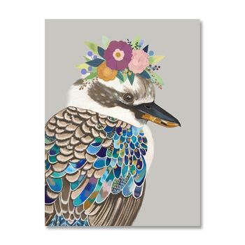 TABLEAU SUR TOILE FLEURS D'OISEAUX HM401092 2