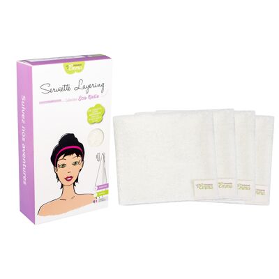 4 layering face towels