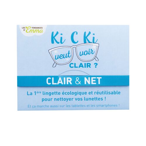 Clair et Net - Lingette lavable française pour tablettes et lunettes