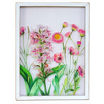 PAINTED PVC SHEET WITH WOODEN FRAME 30X2X40CM HM401173