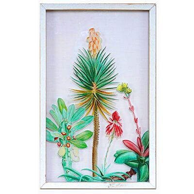 PAINTED PVC SHEET WITH WOODEN FRAME 30X2X48CM HM401175