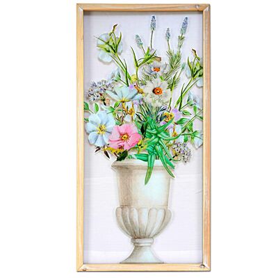 PAINTED PVC SHEET WITH WOODEN FRAME 39X2X79CM HM401178