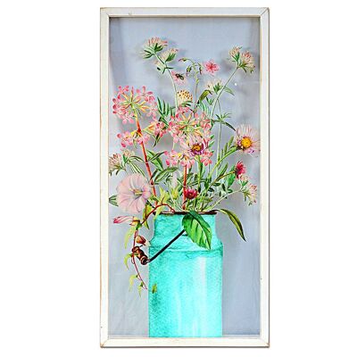 PAINTED PVC SHEET WITH WOODEN FRAME 39X2X79CM HM401180