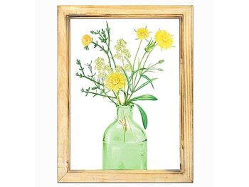 PLANCHE EN BOIS PEINT AVEC CADRE EN BOIS 33X2X43CM HM401198 2