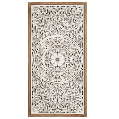 WALL PLATE WITH NATURAL/WHITE DM FRAME HM402285