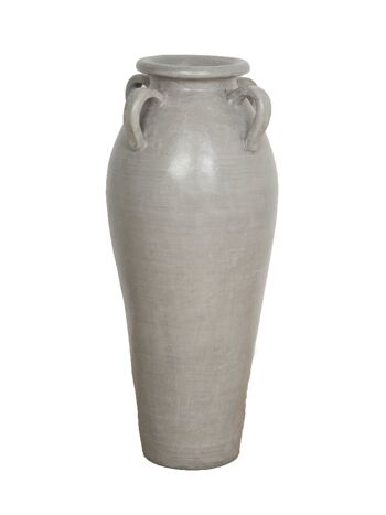 VASE TERRE CUITE ANSES GRIS 30X30X80CM HM472220 2