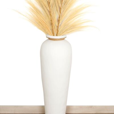 WHITE TERRACOTTA VASE WITH ROPE HM472228