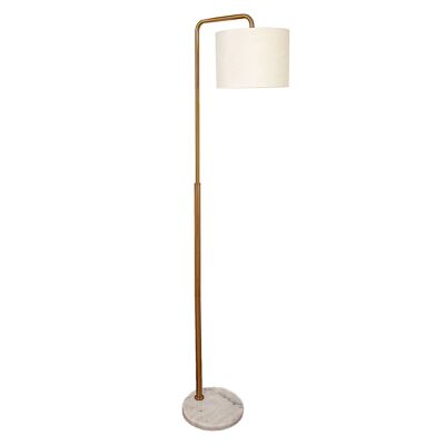 ECRAN DE LAMPADAIRE MÉTAL/MARBRE BLANC 35X35X152CM HM841012