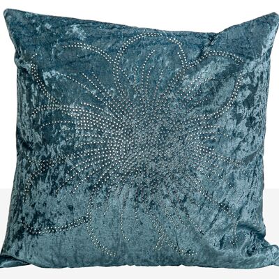 NIGHT BLUE VELVET CUSHION WITH SILVER 400 GRMS HM841069