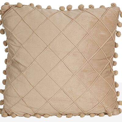 VELVET CUSHION WITH MADROÑOS BEIGE 400 GRMS 40X40X0CM HM841119