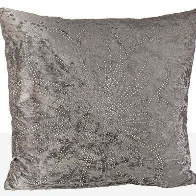 COUSSIN VELOURS ARGENT AVEC RANGS 400 GRMS 45X10X45CM HM841166