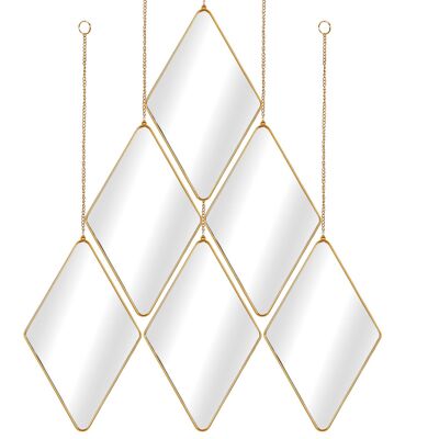 SET OF 6 GOLDEN PS MIRRORS HM841222