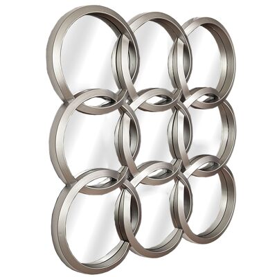 MIROIR CERCLE PVC ARGENT HM841231