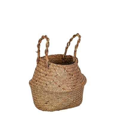 WICKER BASKET WITH NATURAL HANDLES HM841261