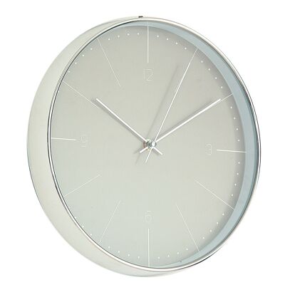 RELOJ CROMADO GRIS PVC HM919820