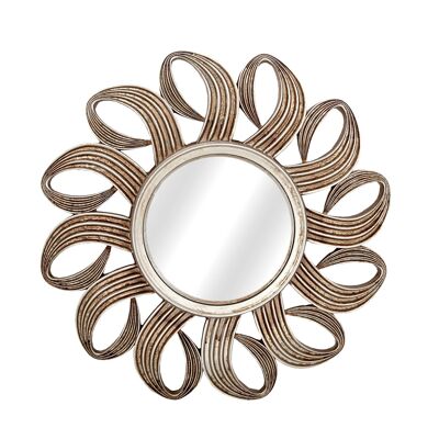 CONVEX SILVER RESIN MIRROR 32X3X32CM HM1021120