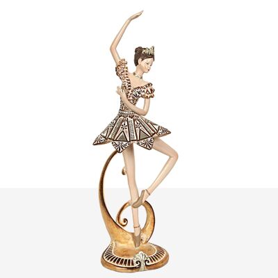 FIGURINE DANSEUSE EN RÉSINE 13X9X38CM HM1921131