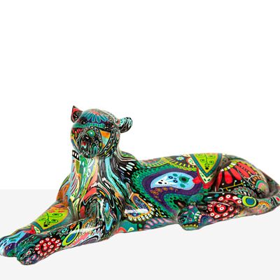 COLORFUL RESIN PANTHER FIGURE HM1921132