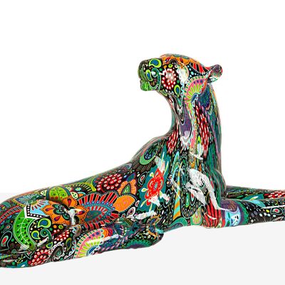 COLORFUL RESIN PANTHER FIGURE 32X11X14CM HM1921133