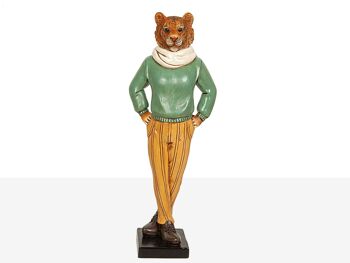 FIGURINE SIR LION RÉSINE 14X10X37CM HM1921144