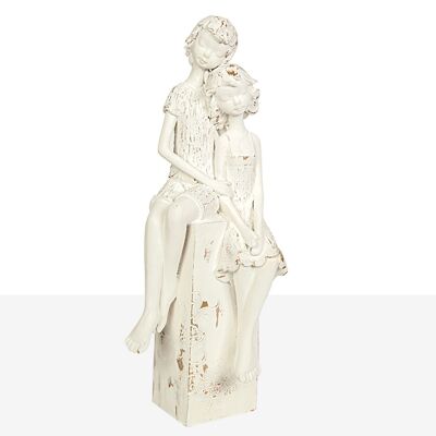 RESIN CHILDREN COUPLE FIGURE 15X12X39CM HM1921152