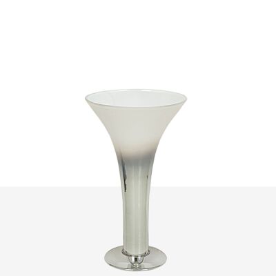 VASE ARGENT/VERRE TRANS HM2621009