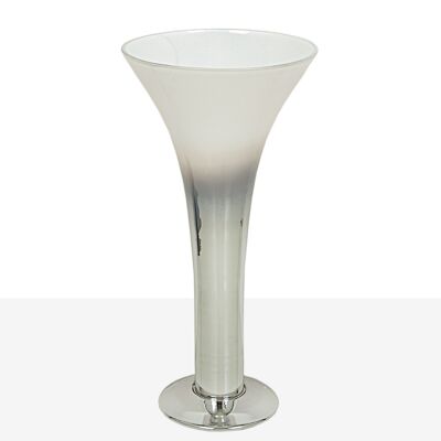 VASE ARGENT/VERRE TRANS HM2621010