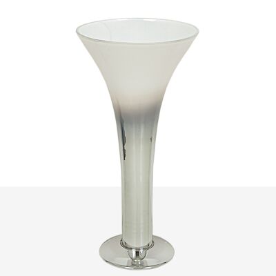 VASE ARGENT/VERRE TRANS HM2621010