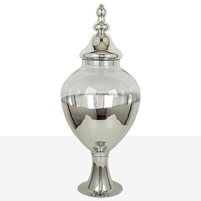 TIBOR GLAS SILBER/TRANS 31X31X54CM HM2621014