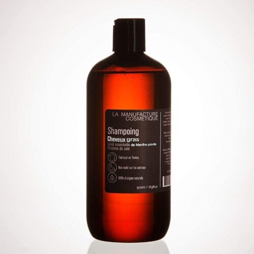 Shampoing Cheveux Gras 500 ml 99% d'origine Naturelle 🇫🇷