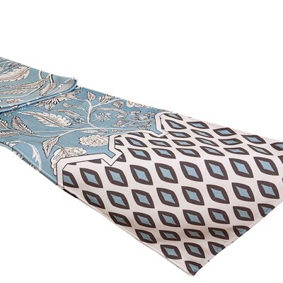 POLIEST LIGHT BLUE PRINTED TABLE RUNNER HM4922662