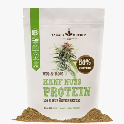 Bio Österreichisches Hanfnuss Protein Pulver roh, 50 % Protein