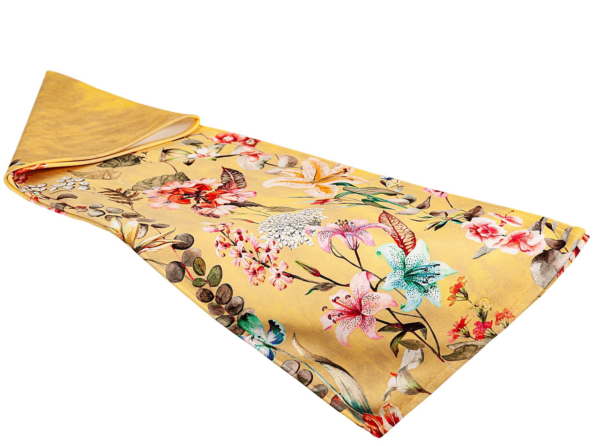 RUNNER DA TAVOLO STAMPATO GIALLO POLIEST HM4922702