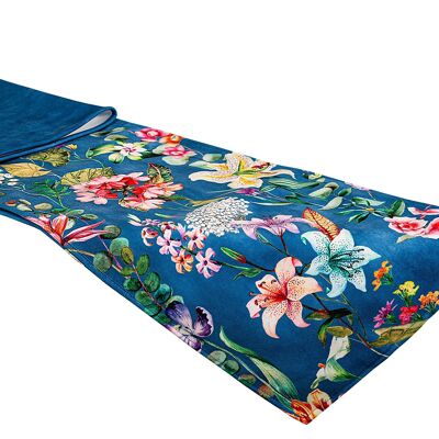 POLIEST BLUE PRINTED TABLE RUNNER 180X1X30CM HM4922722