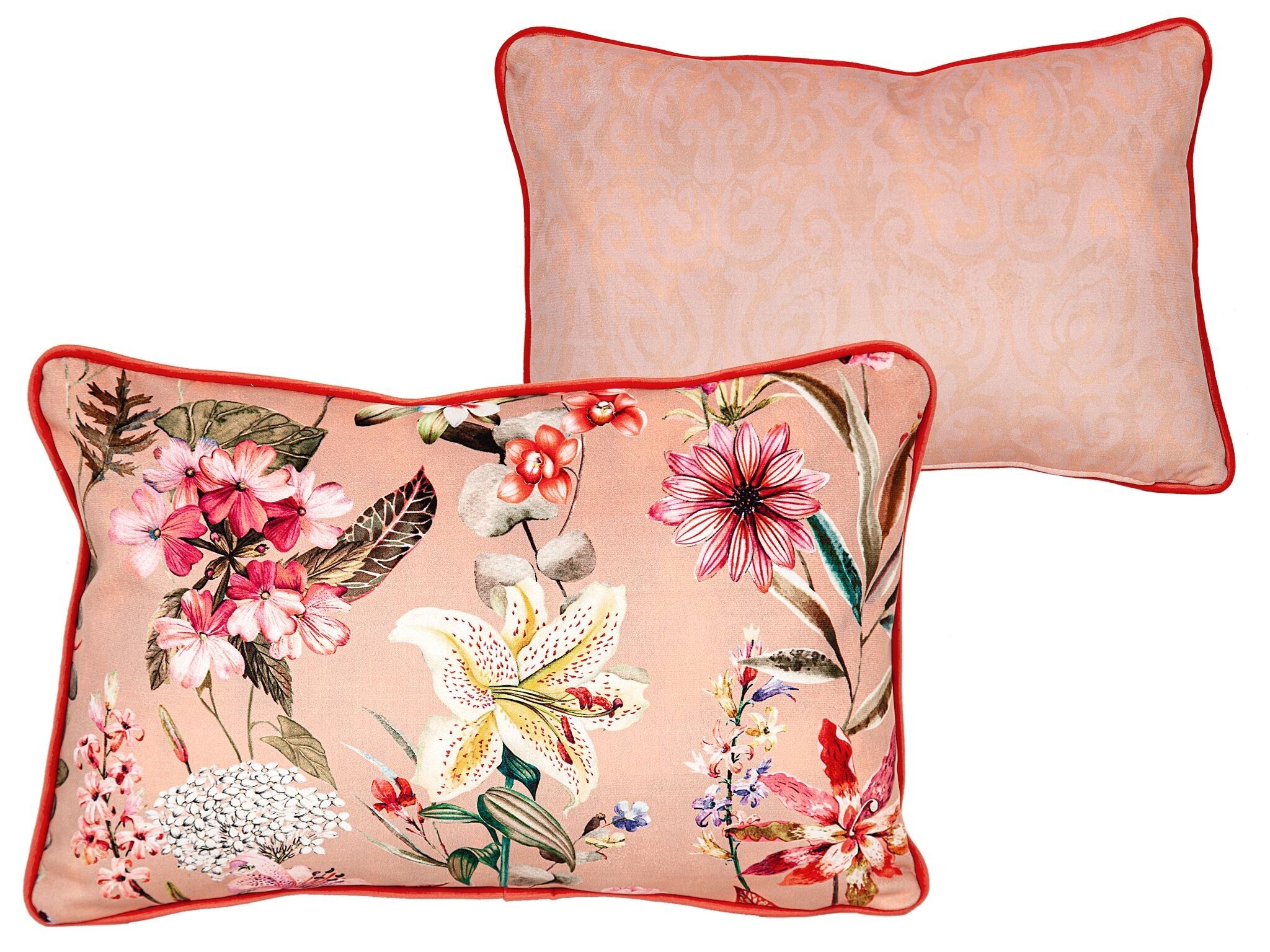 CUSCINO REVERSIBILE STAMPATO CON CORDA ROSA.POLI 400 GR HM4922731