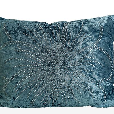 NIGHT BLUE VELVET CUSHION WITH SILVER 350 GRMS HM8410691