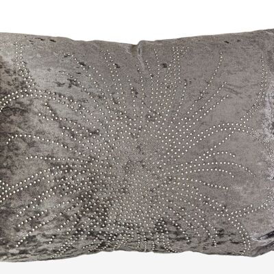 SILVER VELVET CUSHION WITH RHINGES 350 GRMS HM8411661